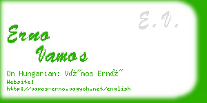 erno vamos business card